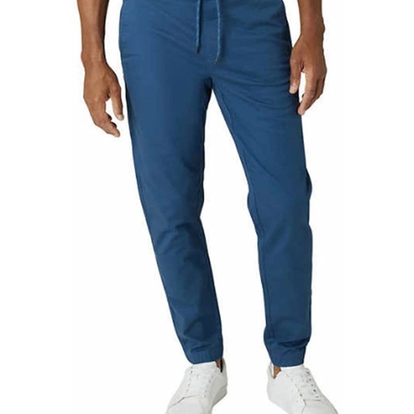 Chaps Men’s Flex Twill Jogger Stretch Adjustable Drawcord Blue XXL Cotton Blend - Picture 2 of 7